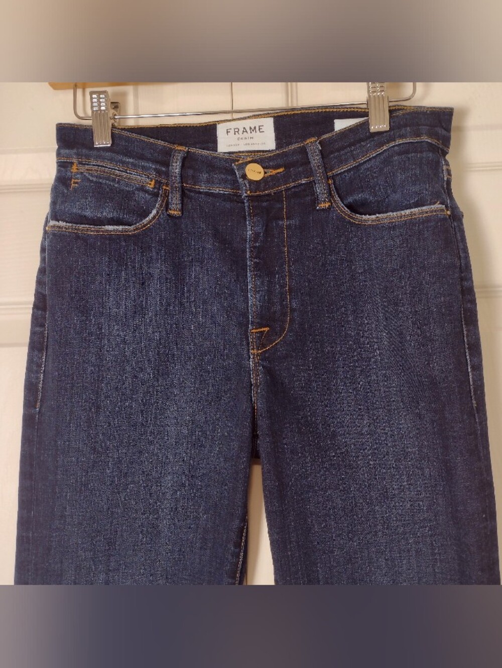 Frame Denim Le High Straight Jeans Snap Ankle Split Hem - Picture 4 of 16